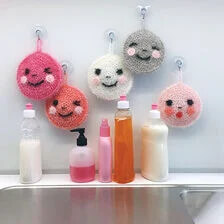 X-Crochê com Creative Bubble: esponjas de lavar louça