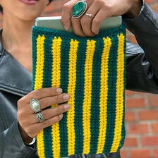 X-Capa de celular em crochê tunisiano