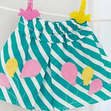 X-Molde de saia infantil para costura