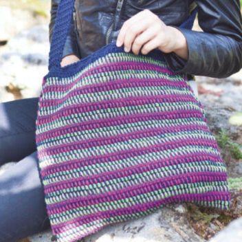 X-Bolsa de crochê tunisiano