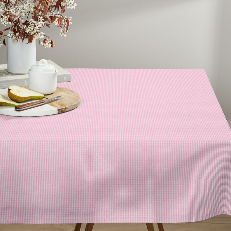 Tecido de algodão Xadrez Vichy 0,2 cm – rosa/branco,  image number 7