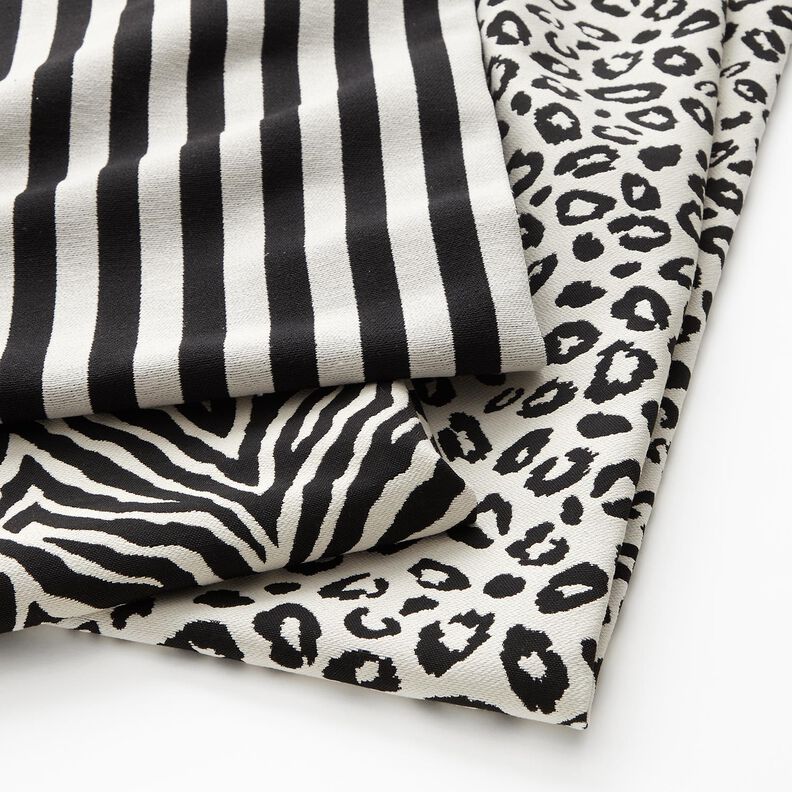 Tecido para decoração Jacquard Zebra – marfim/preto,  image number 5