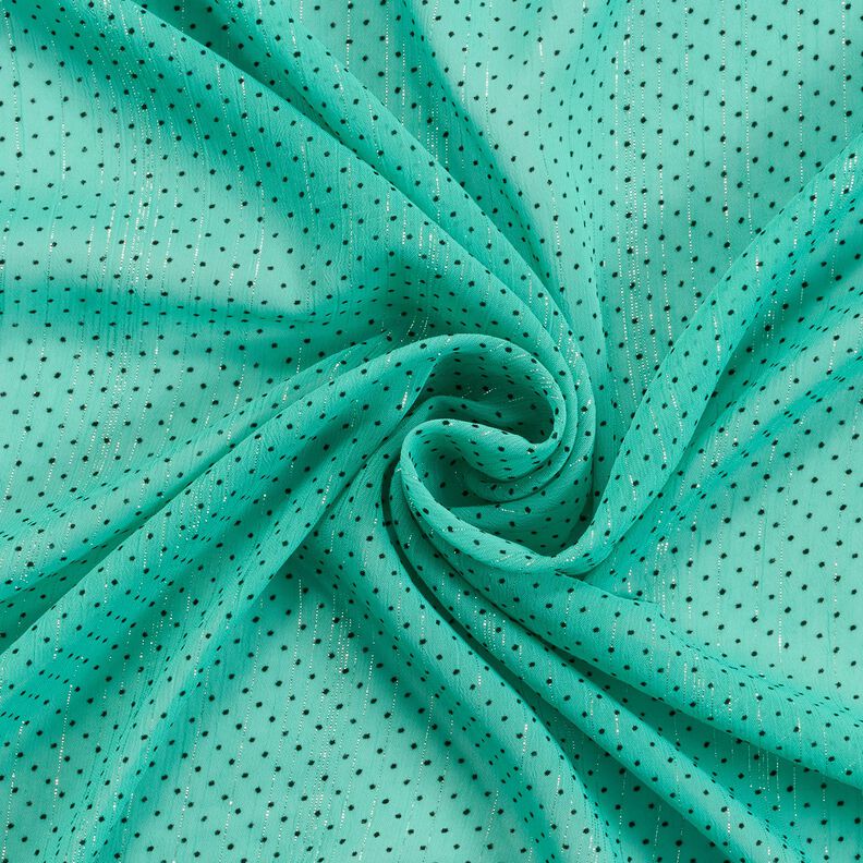 Chiffon Riscas brilho e Pintinhas – turquesa,  image number 3