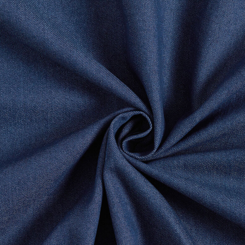 Denim de algodão Stretch médio – azul-marinho,  image number 1