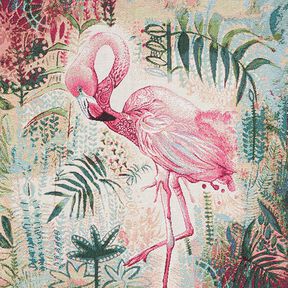 Tecido para decoração Peça de gobelina Flamingo – beige/pink, 