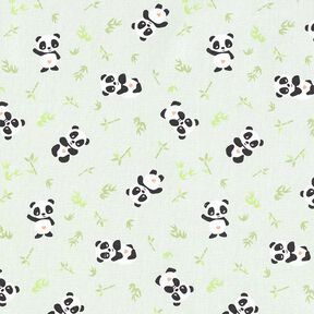 Tecido de algodão Cretone panda fofinho – verde, 