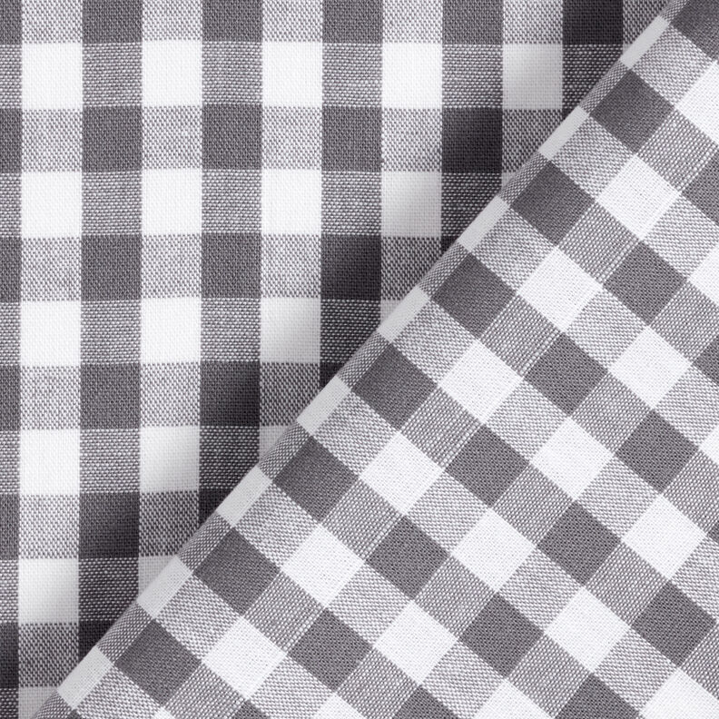 Tecido de algodão Xadrez Vichy 1 cm – cinzento-pérola/branco,  image number 4
