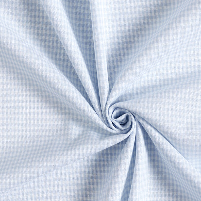 Tecido de algodão Xadrez Vichy 0,2 cm – jeans azul claro/branco,  image number 3