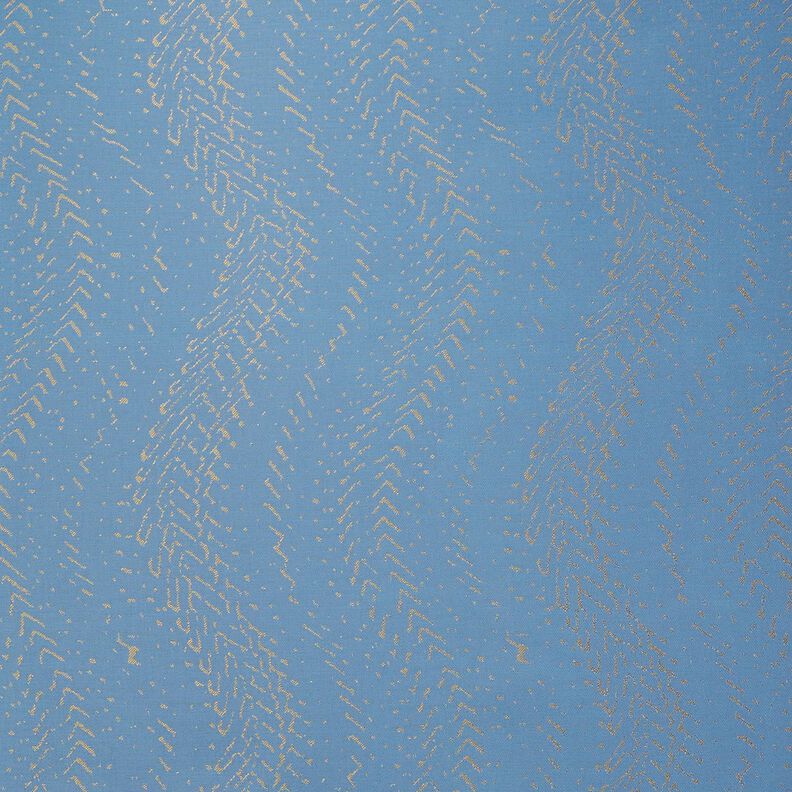 Tecido para forro Jacquard Padrão de escamas – azul/dourado,  image number 1