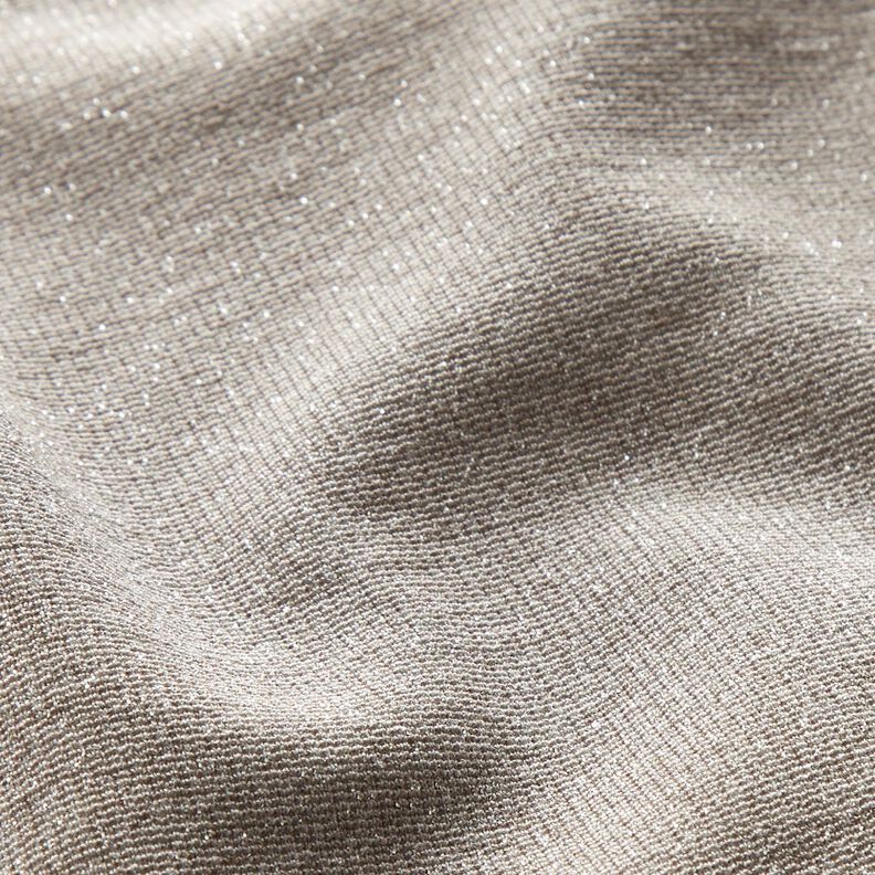 Malha jacquard melange brilhante – bege/prata metálica,  image number 3