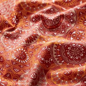 Tecido de algodão Cretone Colagem Mandala – terracota, 