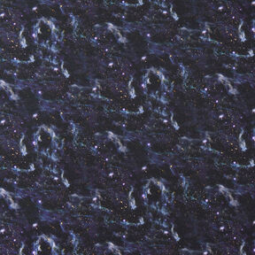 Jersey de algodão Brilho do espaço Impressão Digital – preto/vermelho violeta médio, 