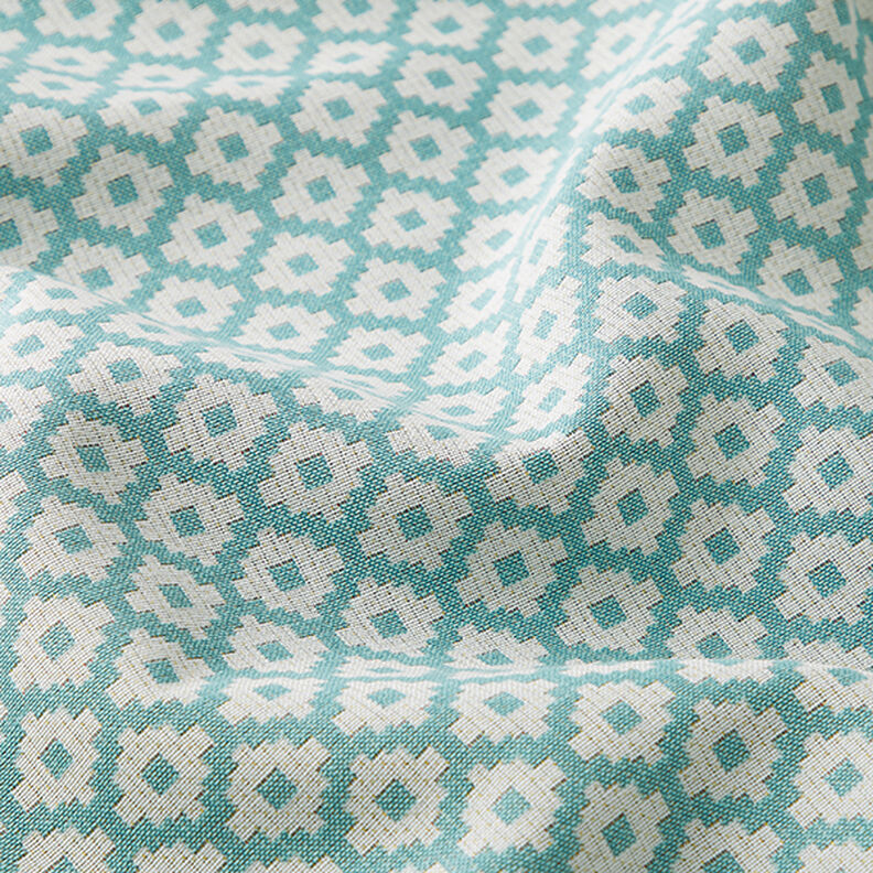 Tecido para exteriores jacquard Losangos – menta,  image number 2