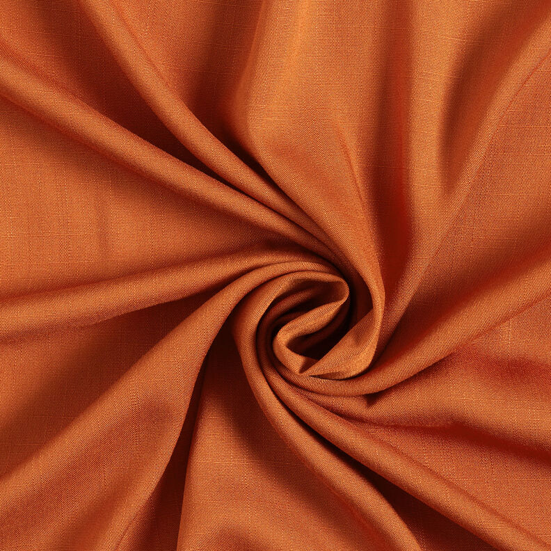 Tecido de viscose Imitação de linho – cobre,  image number 1