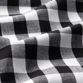 Tecido de algodão Xadrez Vichy 1,7 cm – preto/branco, 