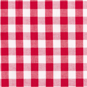 Tecido de algodão Xadrez Vichy 1,7 cm – vermelho/branco, 