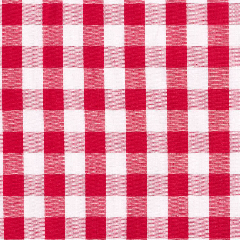 Tecido de algodão Xadrez Vichy 1,7 cm – vermelho/branco,  image number 1
