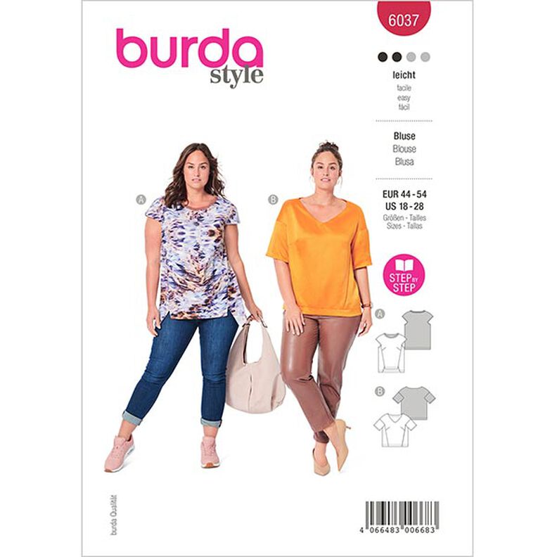 Bluzka, Burda 6037 | 44 - 54,  image number 1