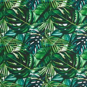 Tecido para decoração Meio linho Panamá Folhas de palmeira – verde, 