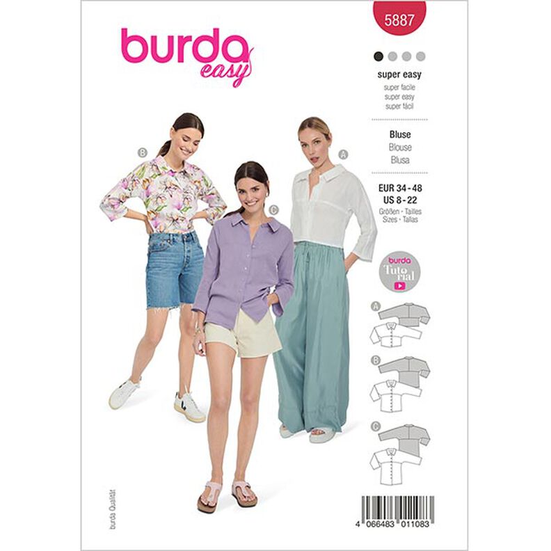 Blusa | Burda 5887 | 34-48,  image number 1