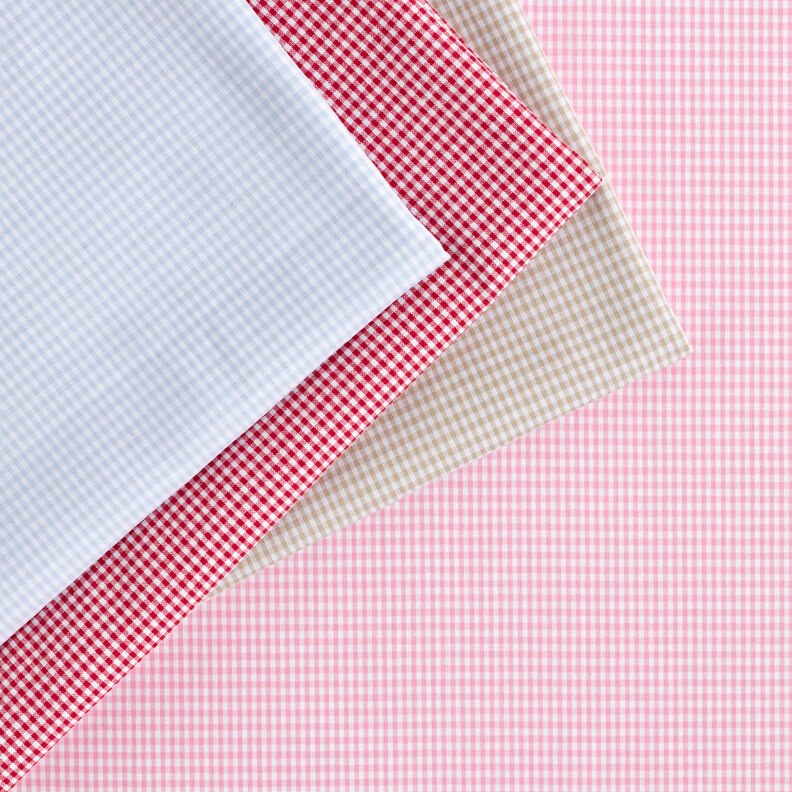 Tecido de algodão Xadrez Vichy 0,2 cm – rosa/branco,  image number 5