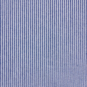 Tecido para blusas Mistura de algodão Riscas – azul-marinho/branco, 