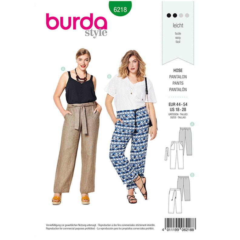 Spodnie, Burda 6218 | 44 - 54,  image number 1