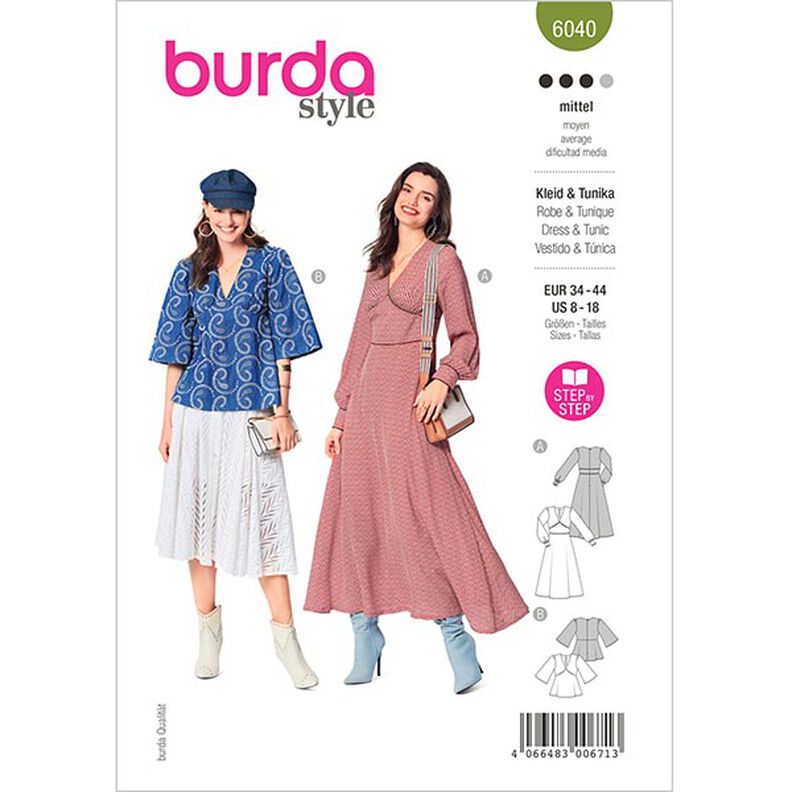 Sukienka / Bluzka, Burda 6040 | 34 - 44,  image number 1