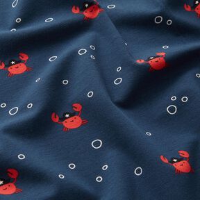 Jersey de algodão Caranguejo pirata Impressão Digital – azul-marinho, 