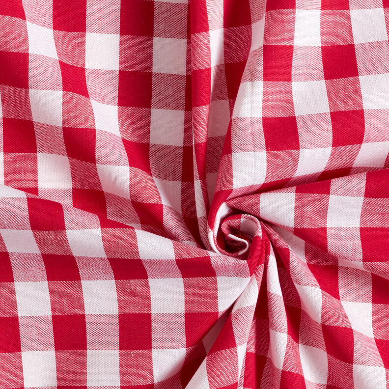 Tecido de algodão Xadrez Vichy 1,7 cm – vermelho/branco,  image number 3