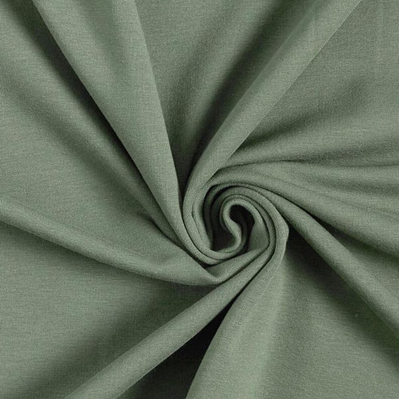 Sweat de algodão leve liso – verde-pinheiro,  image number 1