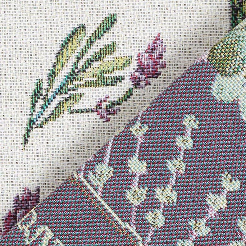 Tecido para decoração Gobelina Violetas Alfazema – branco sujo/lilás,  image number 4