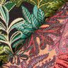 Tecido para decoração Jacquard Folhas da selva – preto/verde,  thumbnail number 4
