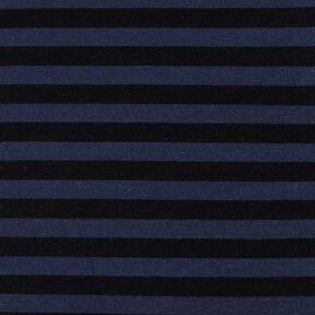 Jersey mistura de viscose e seda Riscas – azul-marinho/preto, 