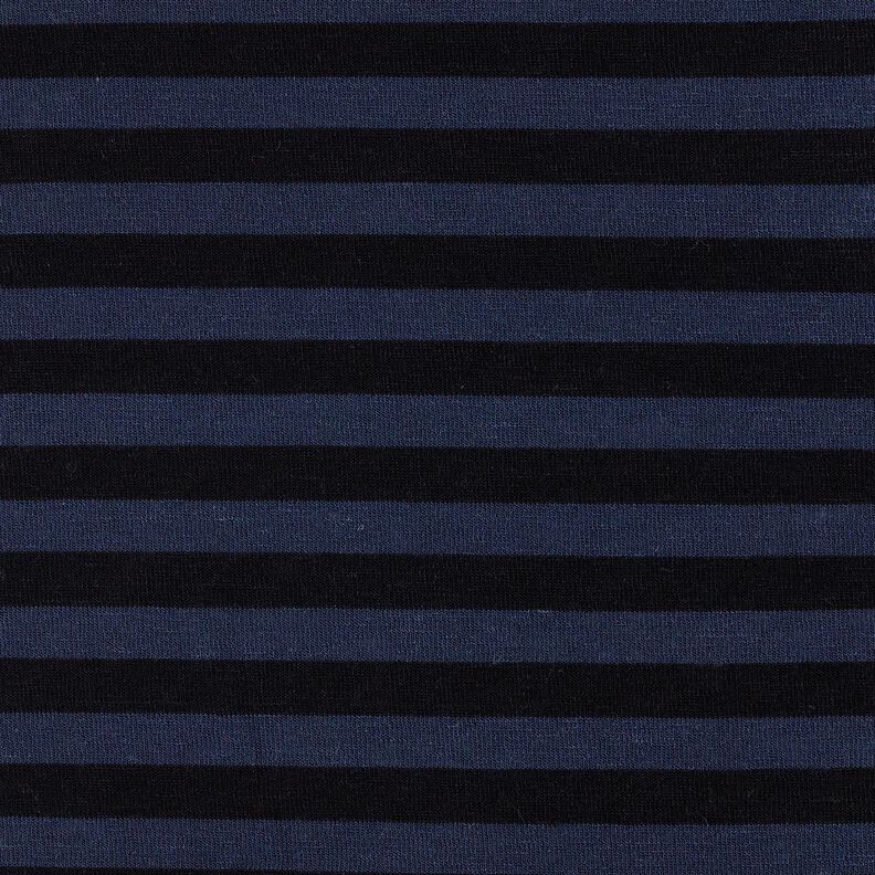 Jersey mistura de viscose e seda Riscas – azul-marinho/preto,  image number 1