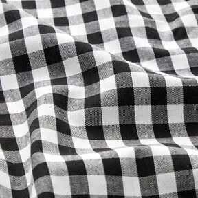 Tecido de algodão Xadrez Vichy 1 cm – preto/branco, 