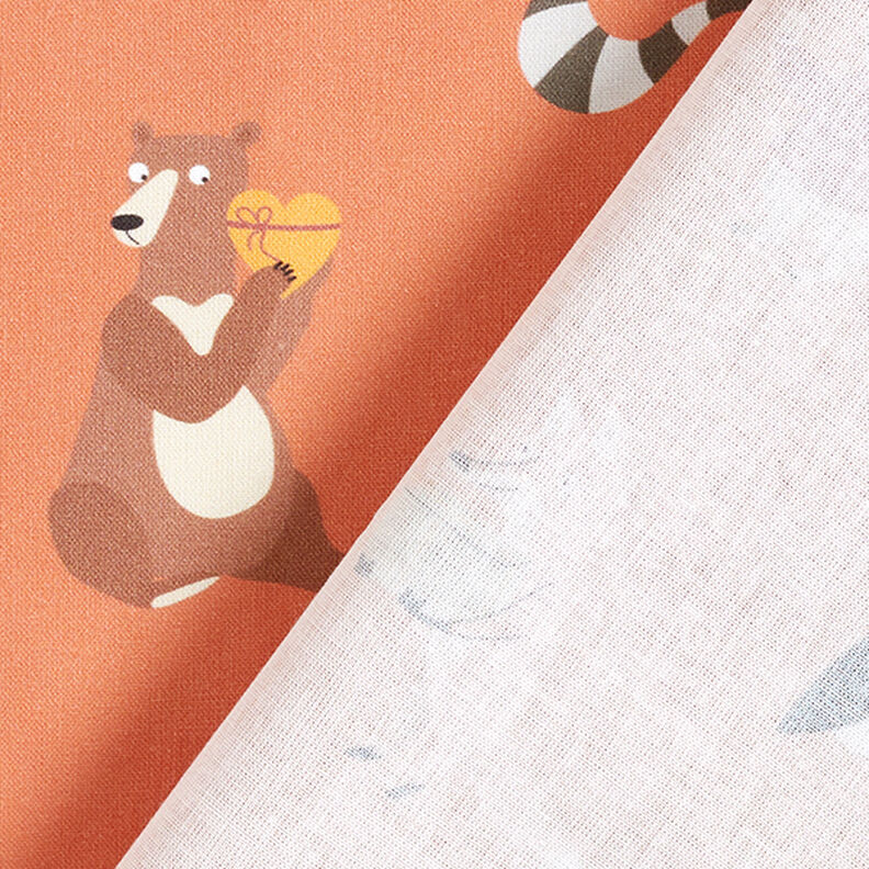 Tecido de algodão Popelina Festa de animais – cobre,  image number 4