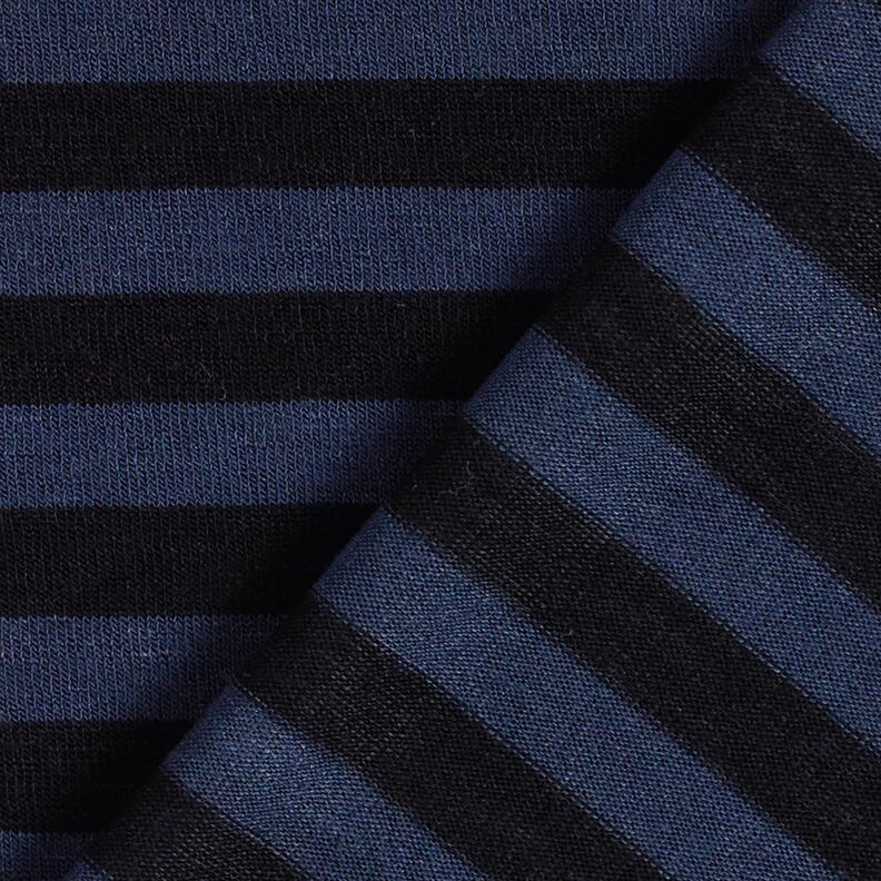 Jersey mistura de viscose e seda Riscas – azul-marinho/preto,  image number 4