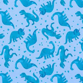 French Terry Sweat de verão Dinossauros | PETIT CITRON – azul claro, 