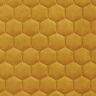 Tecido para estofos Veludo acolchoado Favos de mel – mostarda,  thumbnail number 1
