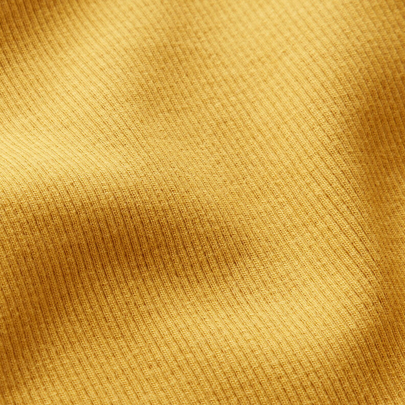 Algodão canelado fino Jersey de algodão – mostarda,  image number 2