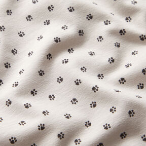 Jersey de algodão Pegadas de animal – cinzento-névoa, 
