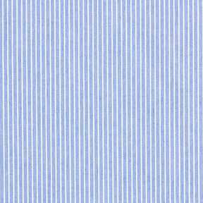 Tecido para blusas Mistura de algodão Riscas – azul claro/branco, 