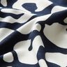 Jersey de viscose Manchas Leo abstratas – azul-noite/branco,  thumbnail number 2