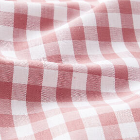 Tecido de algodão Xadrez Vichy 1 cm – rosa embaçado/branco, 