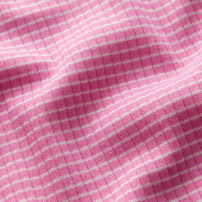 Jersey canelado Riscas Mini – rosa/branco, 