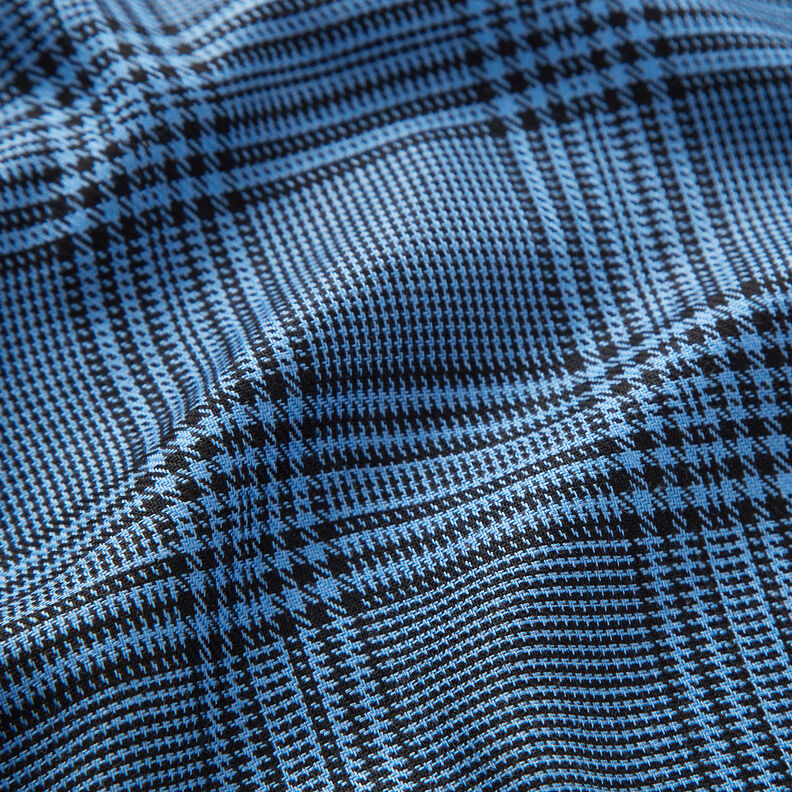 Tecido de viscose Príncipe de Gales – azul,  image number 2