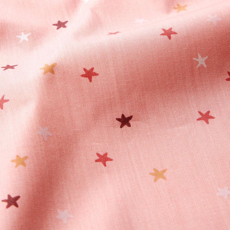 Popelina de algodão Estrelas pequenas – rosa-velho claro,  image number 2