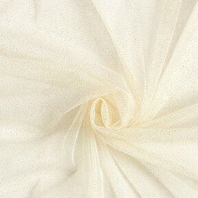 Tule Brilho Royal – branco sujo/dourado | Retalho 80cm, 