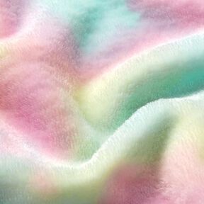Tecido polar fofinho Arco-íris Gradação de cor – branco/mistura de cores, 